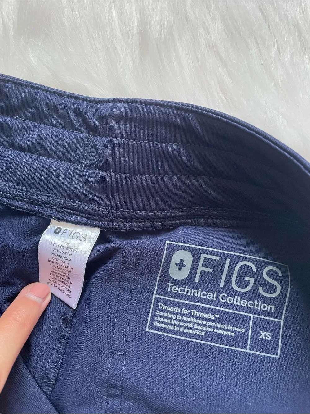 Figs technical collection scrub pants joggers navy blue women’s XS FIGS scrubs